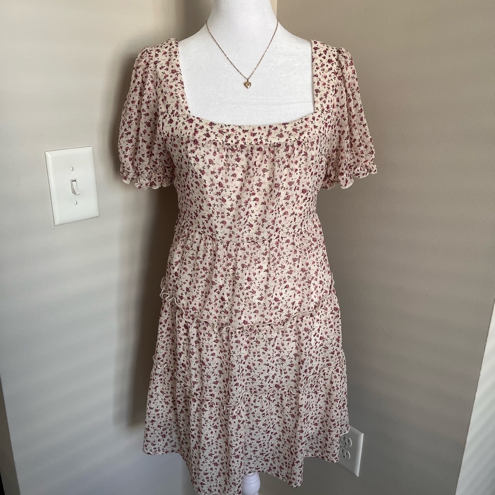 Floral Puff Sleeve Dress